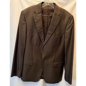 Versace Collection City Blazer Sportcoat Size IT 52 US 42L Brown Wool Silk Blend
